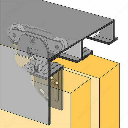 Richelieu GT731344 Bi-Passing Door Track Set - 1-3/4