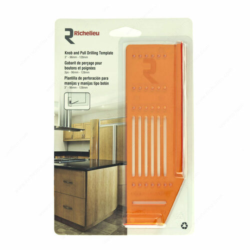 Richelieu RICTEMPDOOR Cabinet Door Knob Pull Drilling Template