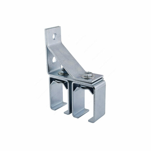 Richelieu 24651391XV Zinc-Plated Steel Double Adjustable Box Rail Connector Bracket - Wall Mount