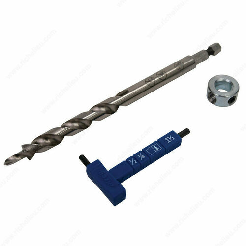 Richelieu 9132060 Drill Bit Set with Stop Collar and Hex Wrench