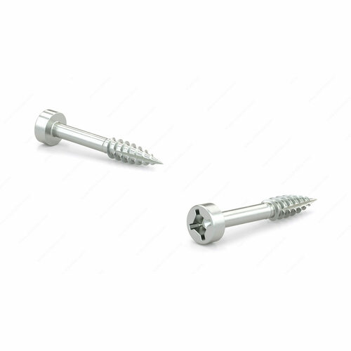 Richelieu FFQW17Z6112KG Zinc-Plated Fillister Head Wood Screw, Quadrex Drive, Type 17 Point