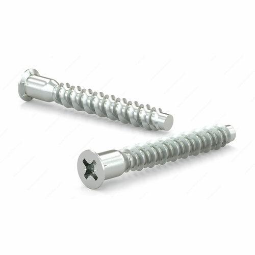 Richelieu 7170502G Confirmat Assembly Screw, Hi-Low Thread, Dogpoint, Nibbed Head
