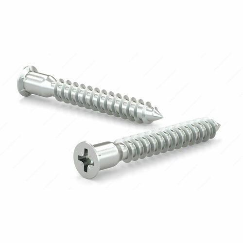 Richelieu 7370502G Confirmat Assembly Screw, Coarse Thread, Lag Point, Nibbed Head