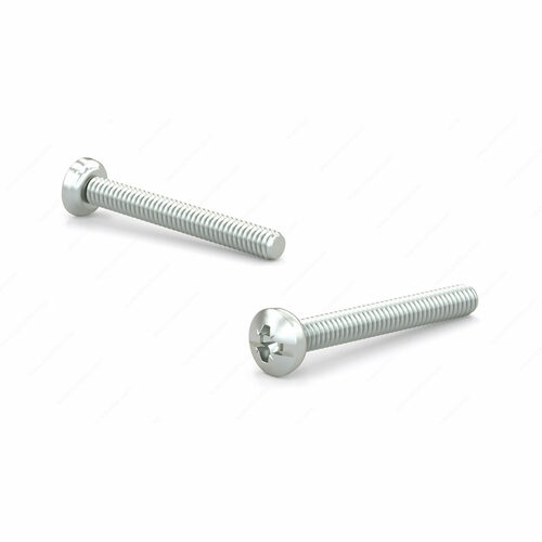 Richelieu 1527 Zinc Plated M4 Pan Head Machine Screw, Pozi Slot Drive, Type B Point