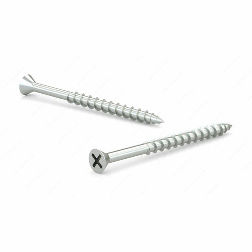 Richelieu FPCZ6114PRM1 Zinc-Plated Flat Head Phillips Wood Screw, Coarse Thread, Regular Point