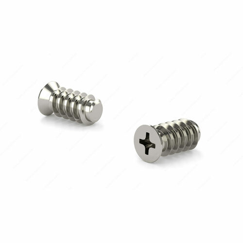 Richelieu 6620752G Nickel M6.3 Euro Screw, Flat Head, Phillips Drive