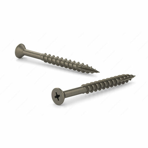 Richelieu FQC17P8114PR Flat Head Quadrex Wood Screw, Coarse Thread, Type 17 Point