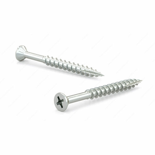 Richelieu FPCN17Z8114PRC1 Zinc-Plated Flat Head Wood Screw, Phillips, Coarse Thread, Type 17 Point