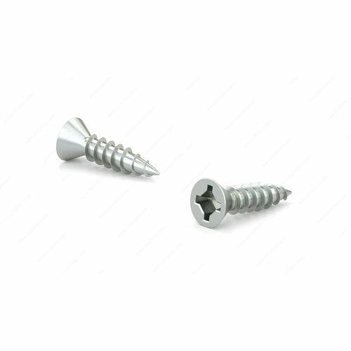 Richelieu FQC2Z658PR Zinc-Plated Flat Head Wood Screw, Quadrex Drive, Coarse Thread