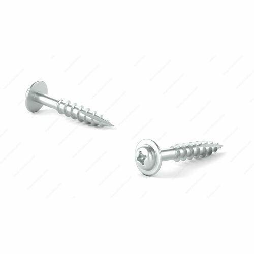 Richelieu PWQC17Z81KG Zinc-Plated Quadrex Pan Washer Wood Screw, Coarse Thread, Type 17 Point