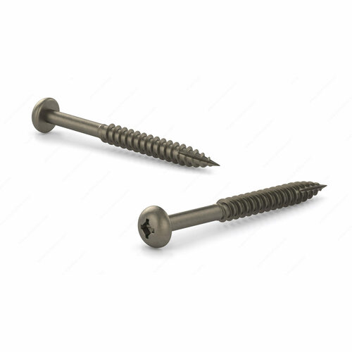Richelieu PQ17P8112PRJ Quadrex Pan Head Wood Screw, Type 17 Point, Single Lead Thread