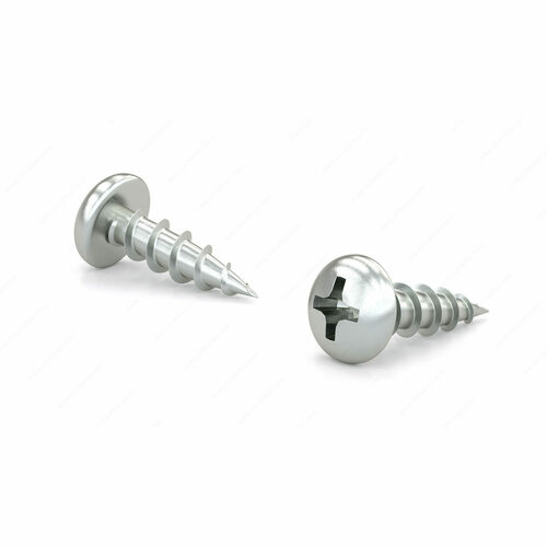 Richelieu PPCZ612PRM1 Zinc-Plated Pan Head Wood Screw, Phillips, Coarse Thread, Regular Point