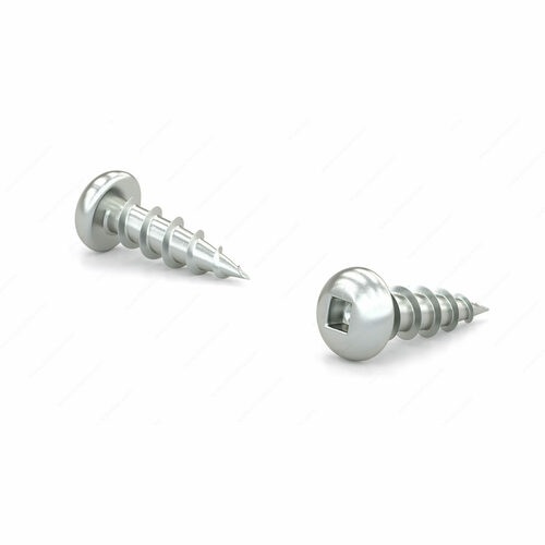 Richelieu PKCZ612PR Zinc-Plated Pan Head Wood Screw, Square Drive, Coarse Thread
