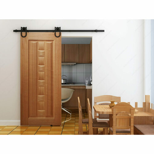 Richelieu 2460211MATBC Black Knight Decorative Sliding Hardware Kit