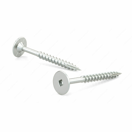 Richelieu FTKNC17Z10212VP Zinc-Plated PowerHead Wood Screw, Square Drive, Coarse Thread, Type 17