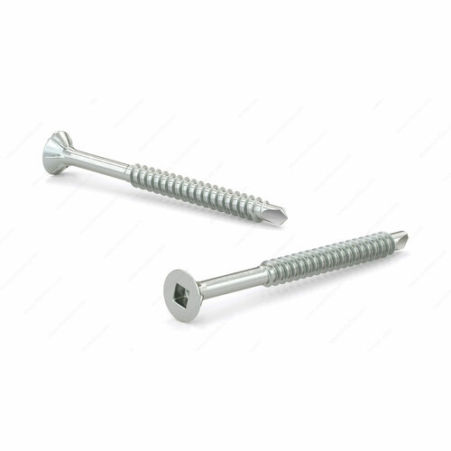 Richelieu FKWNTZ7112PPR Premium Hybrid Flat Head Wood Screw, Square Drive, Fine Thread, TEK Point