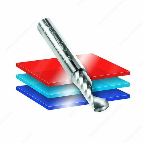 Richelieu AT51404 Solid Carbide Spiral Up-Cut CNC Router Bit for Plastic