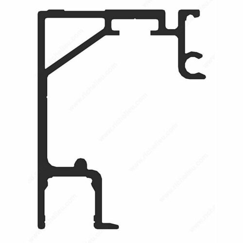 Richelieu 892720AS210 Solo Vetro 80 Upper Track Type 2720 for Sliding/Fix Glass Doors
