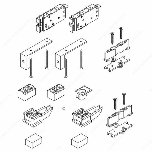 Richelieu 893026075 EKU-Divido 80H Hardware Set