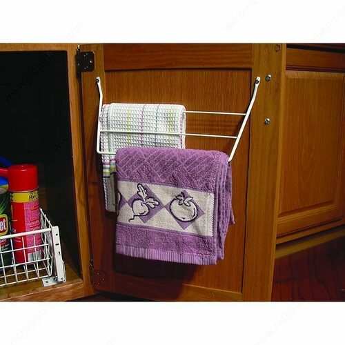 White Pull-Out and Swivel Towel Rack RLU-314330