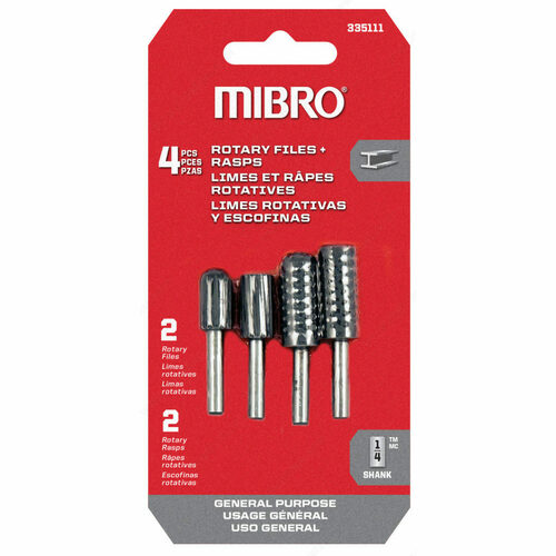 Richelieu 335111 4-Piece Rotary Files and Rasps Set