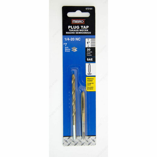 Richelieu 672091RDP NC Fractional Plug Tap with Titanium Drill Bit