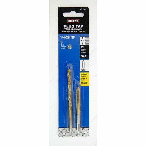 Richelieu 671561RDP NF Fractional Plug Tap with Titanium Drill Bit
