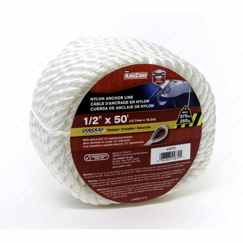 Richelieu 458661 Twisted Nylon Marine Anchor Line