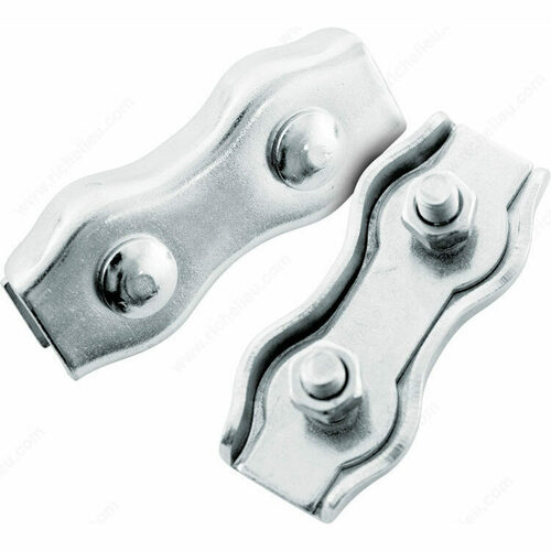 Richelieu 159890 Stainless Steel Double Wire Rope Clamp