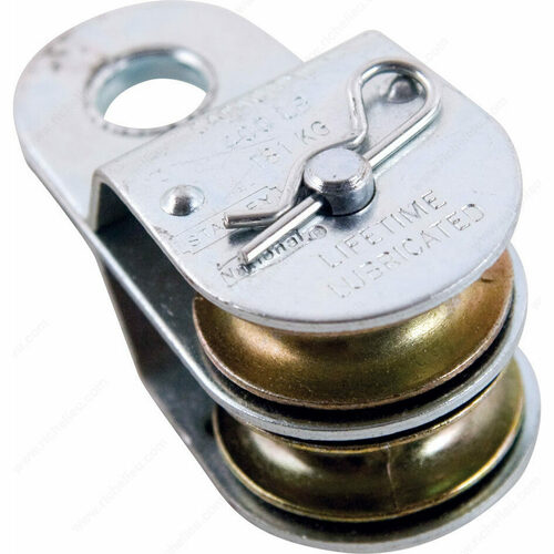 Richelieu 152380 Fixed Eye Double Rope Pulley