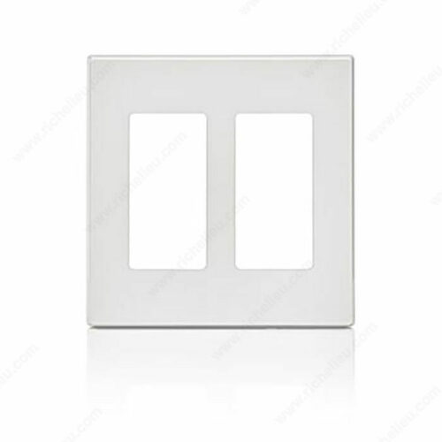 Richelieu 80309030 Decora Plus Screwless 2-Gang Wallplates