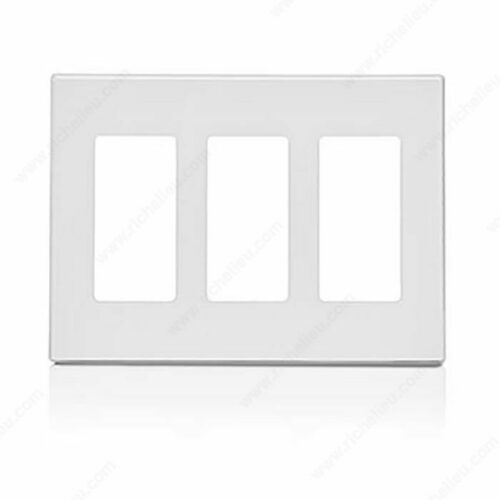 Richelieu 80311030 Decora Plus Screwless 3-Gang Wallplates