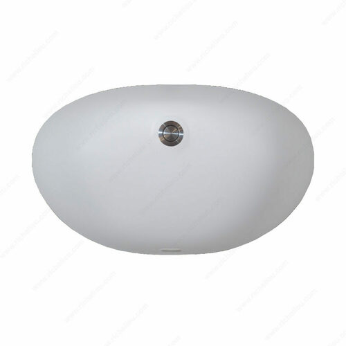 Richelieu MSSBS7816PW Meganite ADA Universal Oval Sink BS7816
