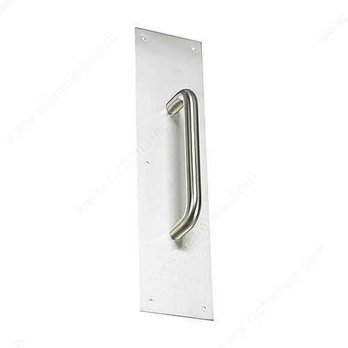 Richelieu 14230170 Stainless Steel Door Pull with Plate