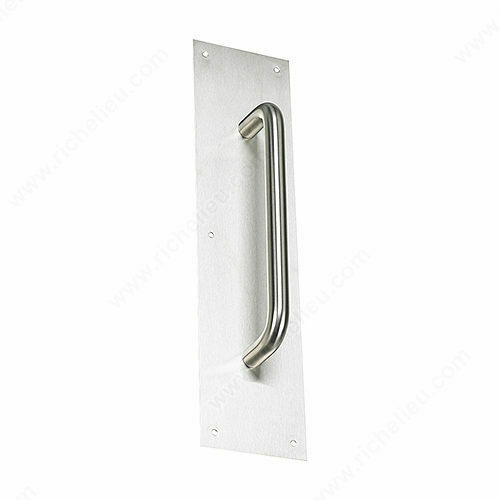 Richelieu 14240170 Stainless Steel Door Pull with Plate