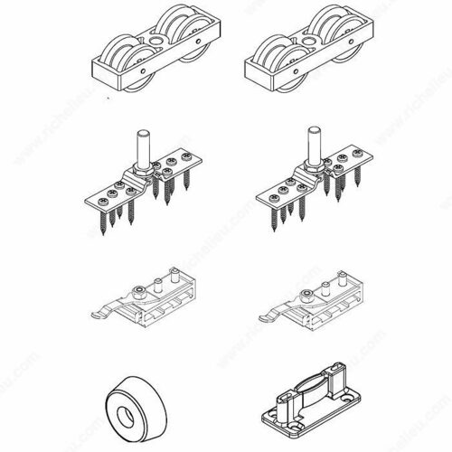 Richelieu 8926043 HAWA JUNIOR 160/A Hardware Set