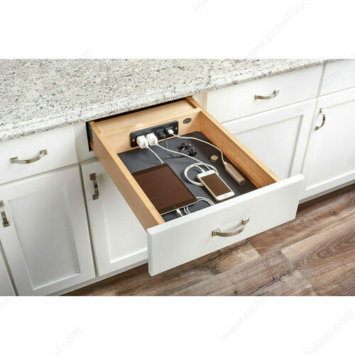 Richelieu 4WCDB18H1 Rev-A-Shelf charging Drawer for Face Frame Cabinet
