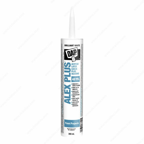 Richelieu 150111 Alex PLUS Acrylic Latex Caulk with Silicone