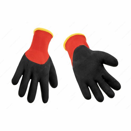 Richelieu D300011 Nylon Latex Grip Winter Gloves with Acrylic Fleece Lining