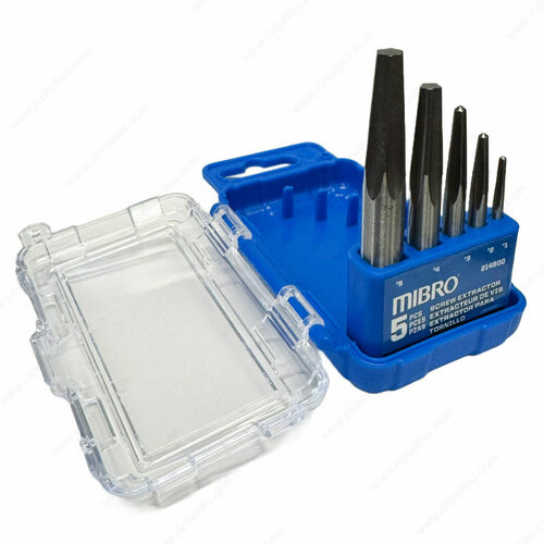 Richelieu 214800BLUE 5-Piece Straight Flute Screw Extractor Kit