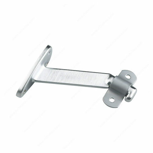 Richelieu 2284BCV Heavy-Duty Aluminum Bracket with Extended Arm for Wood Handrail, 4.06 in