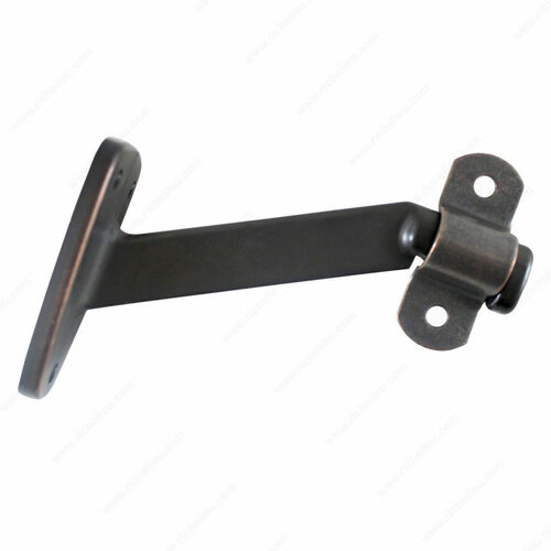 Richelieu 2284ORBV Heavy-Duty Aluminum Bracket with Extended Arm for Wood Handrail - 4.06 in