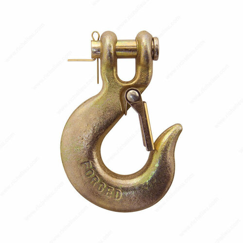 Richelieu 237291 Chromate Gold Clevis Slip Hook with Safety Latch