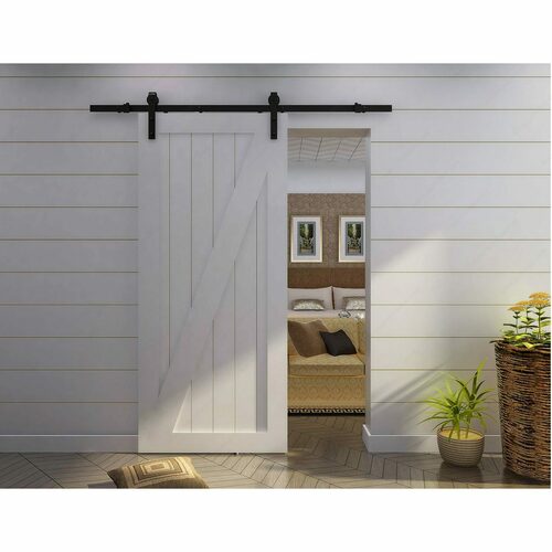 Richelieu 2460302MATPVC Rustic Decorative Sliding Hardware Kit