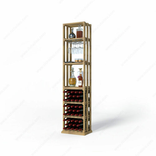 Richelieu WEBSO1259827 Wooden Wine Set 12 - 73 Bottles