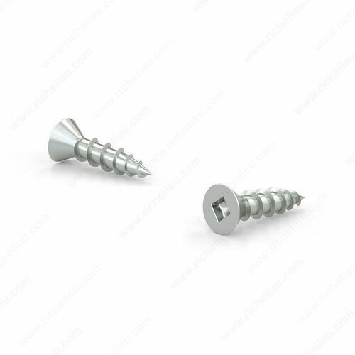 Richelieu CCS22497 Flat Head Square Drive Wood Screw, Zinc, 6 x 3/4