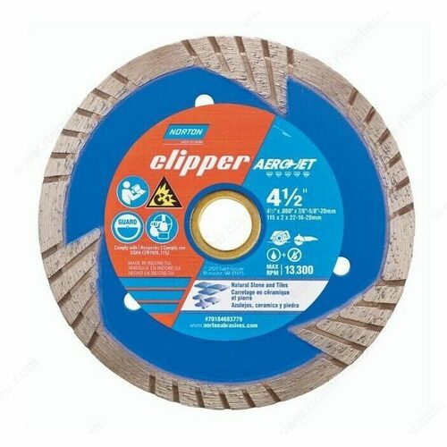 Richelieu 46837005 Norton Clipper Aero-Jet Turbo Rim Tile Blade for Natural Stone