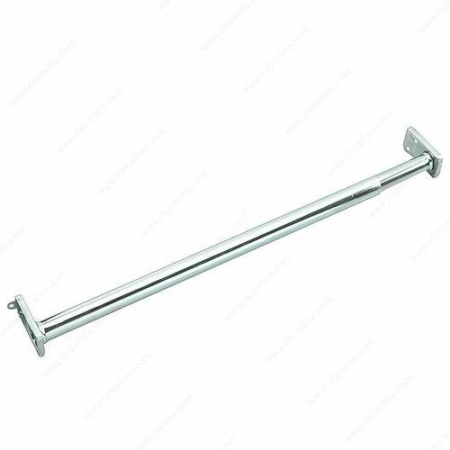 Richelieu 3048FEXV Adjustable Zinc Closet Rod with Fixed Ends