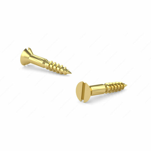 Richelieu 317130 Flat Head Decorative Wood Screw, Slotted Drive, Regular Thread