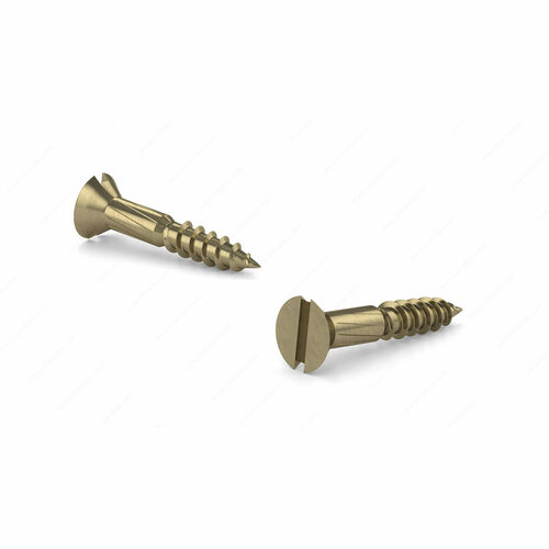 Richelieu 317BB Flat Head Slotted Decorative Wood Screw, Regular Thread, Wood Point